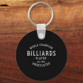 Porte-clés Champion du Monde Rétro Billard (Recto)