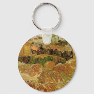 Porte-clés Champs de blé avec Auvers de Vincent van Gogh