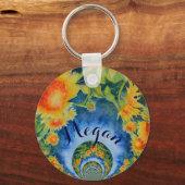 Porte-clés Champs de tournesol pour toujours - Monogramme (Recto)