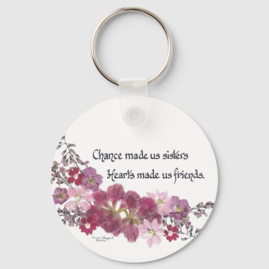 Porte-clés Chance Nous A Fait Des Cadeaux Soeurs (Recto)