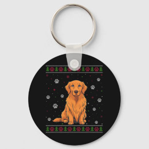 Porte-clés Chandail de Noël Rottweiler Xmas Animal Chien L