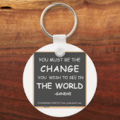 PORTE-CLÉS CHANGER LE MONDE-GANDHI (Recto)