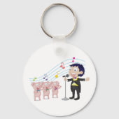 Porte-clés Chant de garçon avec chorale à trois cochons (Verso)