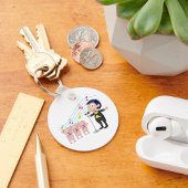 Porte-clés Chant de garçon avec chorale à trois cochons