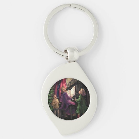 Porte-clés Chant de Noël le long (Devant)