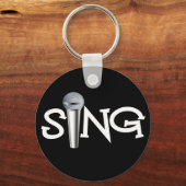 Porte-clés Chanter avec microphone (Recto)