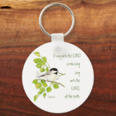 Porte-clés Chantez une nouvelle chanson au Seigneur, Écriture (Recto)