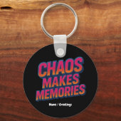 Porte-clés Chaos rend les souvenirs Retro Synthwave Design am (Recto)