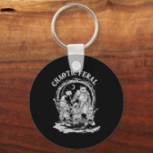 Porte-clés Chaotic Feral Funny Rpg Party Fantasy Animal Meme (Recto)