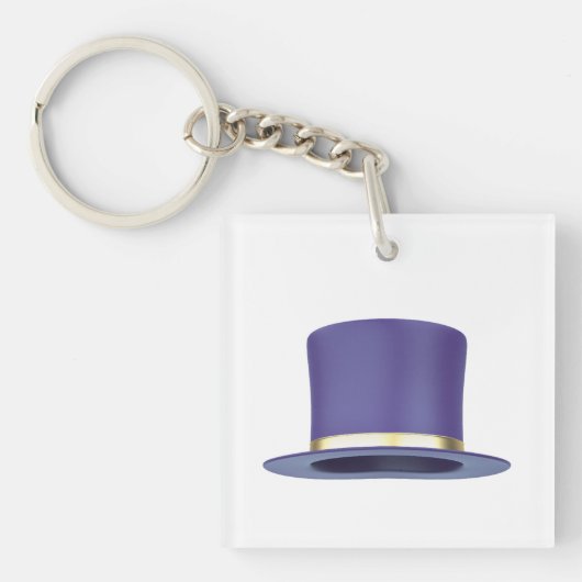 Porte-clés Chapeau de dessus magique violet (Devant)