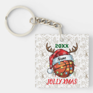 Porte-clés Chapeau de Père Noël Basket-ball Renne Noël Amusem