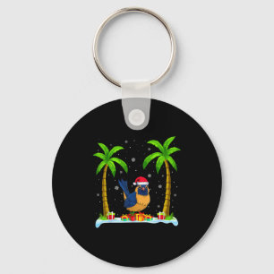 Porte-clés Chapeau de Père Noël de Troglodyte Palmier Plage P