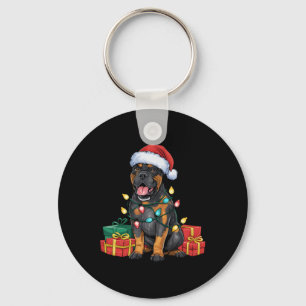 Porte-clés Chapeau de Père Noël éclairé de Noël Chien Cane Co