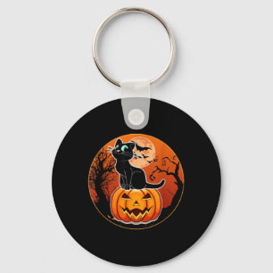 Porte-clés Chapeau de sorcière de chat noir Halloween mignon