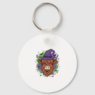 Porte-clés Chapeau de sorcière de vache des Highlands Hallowe