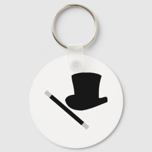 Porte-clés chapeau magique et baguette magique