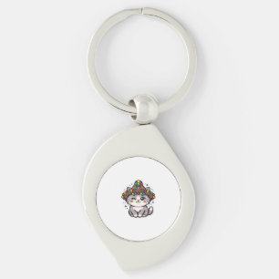 Porte-clés Chapeau Tissé Chat Marocain Amazigh Kawaii Mignon