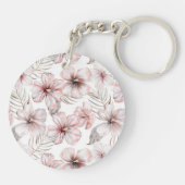Porte-clés Chapeaux de paille crème rose (Dos)