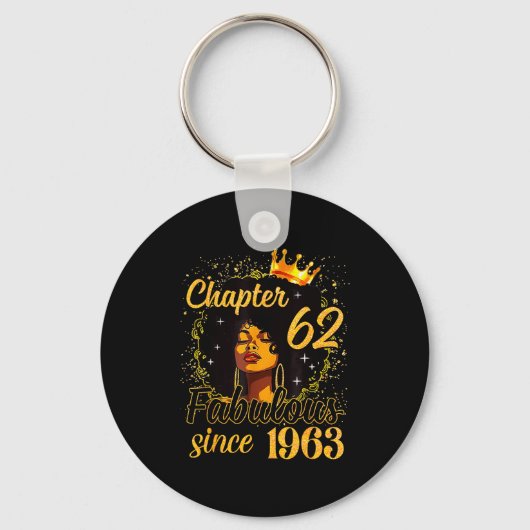 Porte-clés Chapter 62 Fabulous Since 1963 62nd Birthday Women (Recto)