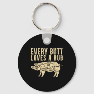 Porte-clés Chaque Beurre Aime Un Rub Pour Un Fumeur De Viande