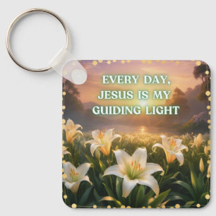 Porte-clés Chaque Jour, Jésus Est Ma Lumière Guidée