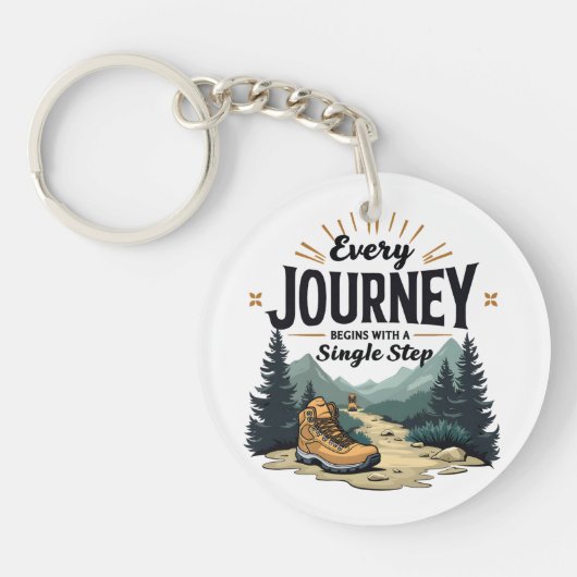 Porte-clés Chaque trajet commence par un Randonnée en une seu (Devant)