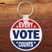 Porte-clés Chaque vote compte (Recto)