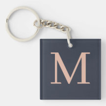 Charbon et rose clair Personnalisé Monogramme