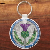 Porte-clés Chardon en verre (Recto)