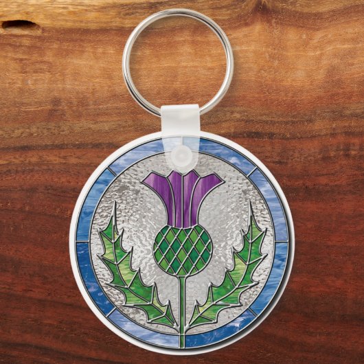 Porte-clés Chardon en verre (Recto)