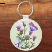 Porte-clés Chardons et papillons (Recto)