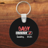 Porte-clés Chargement bébé 2024 pour la grossesse faire-part (Recto)