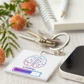 Porte-clés chargement du cerveau (Devant Droit)