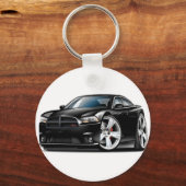 Porte-clés Chargeur de Dodge RT Voiture noire (Recto)