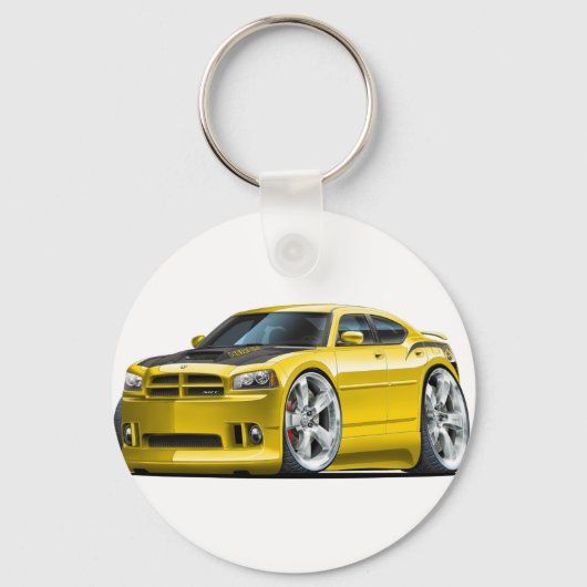 Porte-clés Chargeur Dodge Super Bee Yellow Car (Recto)