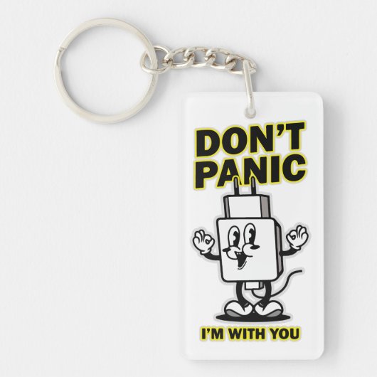 Porte-clés Chargeur mobile de la bande dessinée : Ne pas pani (Devant)