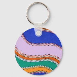Porte-clés Chargeur sans fil Waves Abstrait
