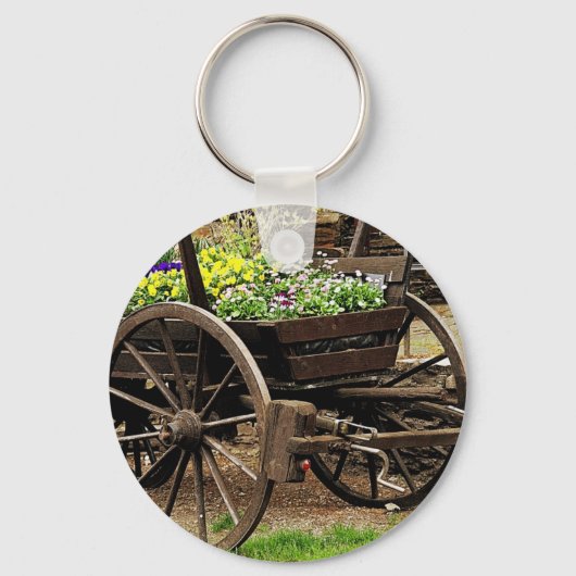 Porte-clés Chariot de Fleurs (Recto)