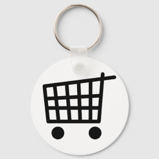 Porte-clés chariot de shopping noir