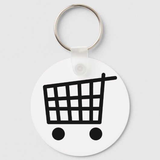 Porte-clés chariot de shopping noir (Recto)