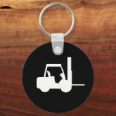 Porte-clés chariot élévateur noir et blanc (Recto)