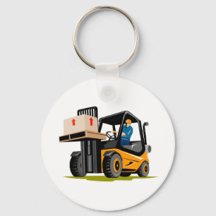 Porte-clés chariot élévateur rétro
