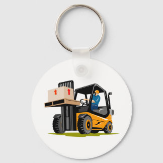 Porte-clés chariot élévateur rétro