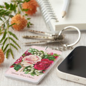 Porte-clés Chariot rose de cru (Devant droit)