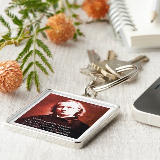 Porte-clés Charles Baudelaire "A Book Is" (Côté)