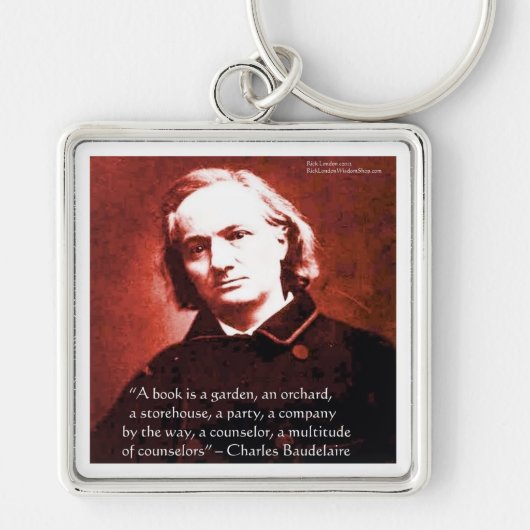 Porte-clés Charles Baudelaire "A Book Is" (Devant)