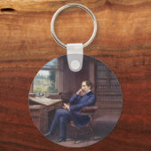 Porte-clés Charles Dickens dans son étude (Recto)