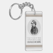 Porte-clés Charles Dickens Portrait et Citation (Devant gauche)