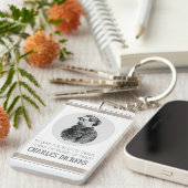 Porte-clés Charles Dickens Portrait et Citation (Devant droit)