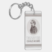 Porte-clés Charles Dickens Portrait et Citation (Devant gauche)